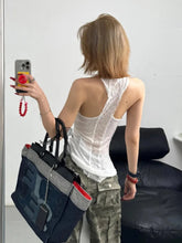 Sommer Y2k Kleidung Tank Tops Frauen Weiß Mode Dünne Spitze Patchwork Tops Ärmellose Leibchen Weste Streetwear Low-Cut Design